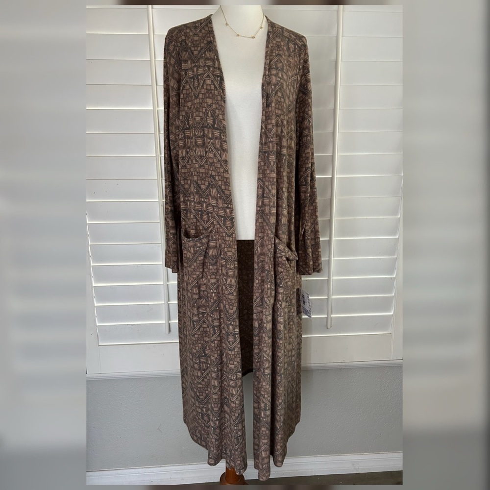 LULAROE • “Sarah” Open Front Maxi Cardigan Sweater (XL/fits14-18)